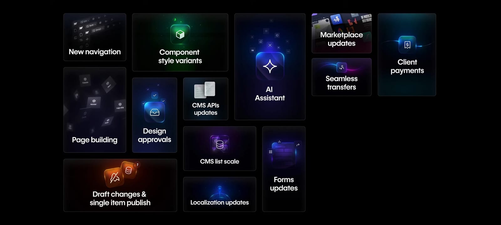 new features:  design and development