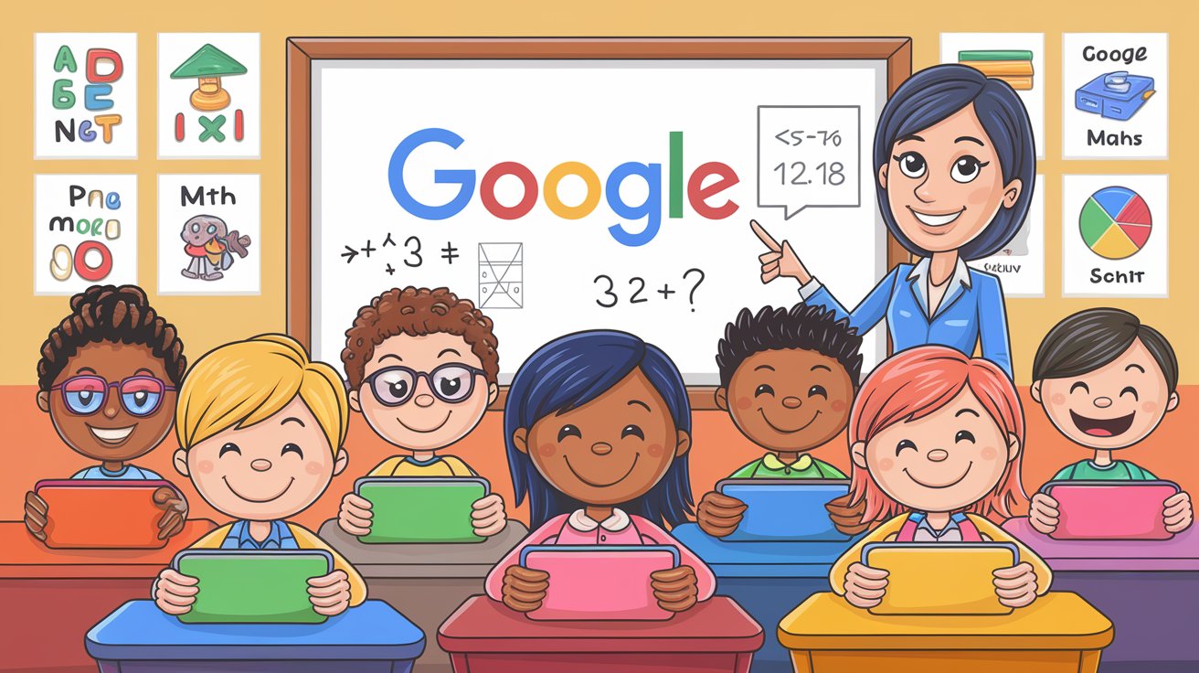 Teacher teaching in smart class room using tool google classroom app